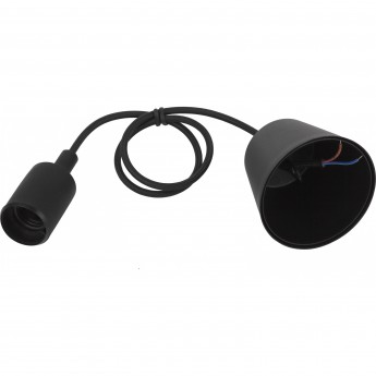 Патрон ЭРА пластиковый Е27 с подвесом черный Патрон ЭРА пластиковый Е27 с подвесом черный